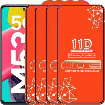 Qyist Edge To Edge Tempered Glass for Samsung Galaxy M53 5G(Pack of 4)