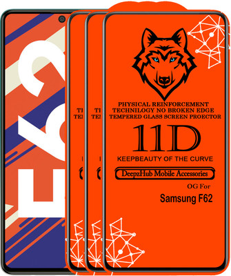 CRodible Edge To Edge Tempered Glass for Samsung Galaxy F62(Pack of 3)