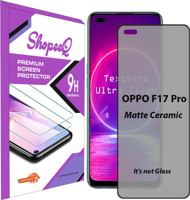 FlipSmartGuard Edge To Edge Tempered Glass for Oppo F17 pro Matte Ceramic Flexible(Pack of 1)