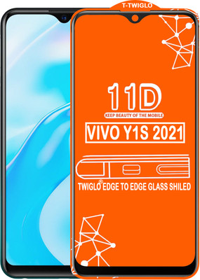TWIGLO Edge To Edge Tempered Glass for VIVO Y1S 2021(Pack of 1)