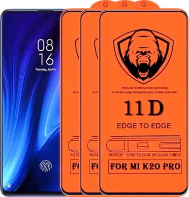 NaturalBuy Edge To Edge Tempered Glass for Redmi K2/0K20 Pro/Vivo V15 Pro-11D - Full Coverage Glass 11D Edge to Edge Tempered Glass Full Coverage Glass(Pack of 3)