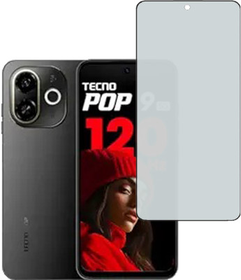 VAYUVAULT Edge To Edge Tempered Glass for Tecno POP 9 5G, Privacy glass(Pack of 1)