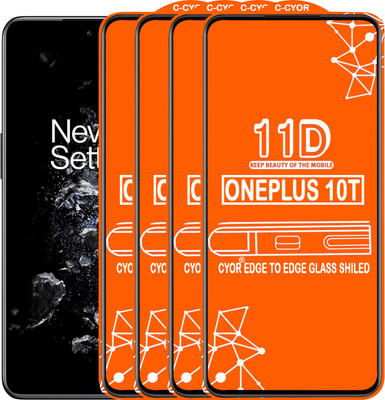 CYOR Edge To Edge Tempered Glass for ONEPLUS 10T(Pack of 4)