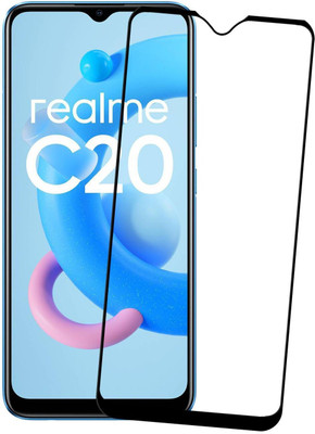 Karpine Edge To Edge Tempered Glass for Realme C20, Realme C21, Realme C25(Pack of 1)