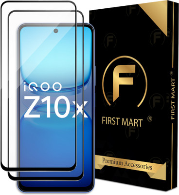 FIRST MART Edge To Edge Tempered Glass for IQOO Z10x, IQOO Z10X 5G, Z10X 5G(Pack of 2)