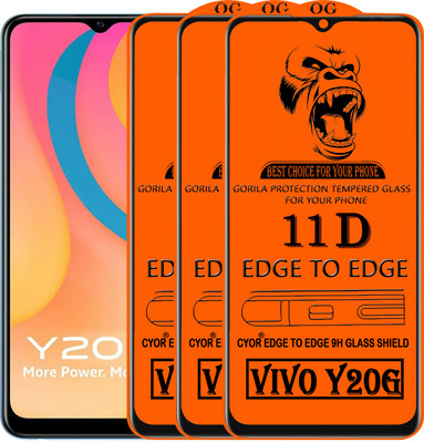 CYOR Edge To Edge Tempered Glass for VIVO Y20G(Pack of 3)