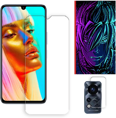 ARBAN Edge To Edge Tempered Glass for Infinix Note 12i 2022 4G Tempered Glass Screen Protector | Anti-Scratch | Edge to Edge Full Coverage | 9H Hardness (1 FRONT SCREEN GUARD + 1 CAMERA LENS PROTECTOR + 1 FREE BACK EMBOSSED SKIN002)(Pack of 1)