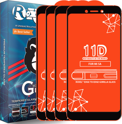 Roxel Edge To Edge Tempered Glass for Mi Redmi 5A(Pack of 4)