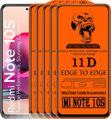 TWIGLO Edge To Edge Tempered Glass for REDMI NOTE 10S(Pack of 5)