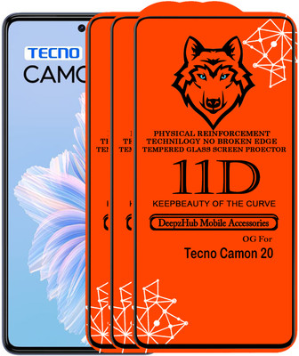 DeepzHub Edge To Edge Tempered Glass for Tecno Camon 20(Pack of 3)