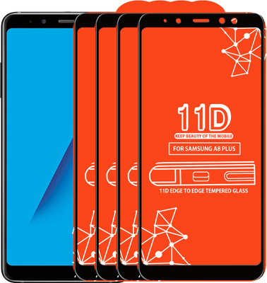 Qyist Edge To Edge Tempered Glass for Samsung Galaxy A8 Plus(Pack of 4)