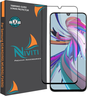 Niviti Edge To Edge Tempered Glass for Samsung A14(4G), M14(5G), F14(5G), A14(5G) with Installation Kit(Pack of 1)