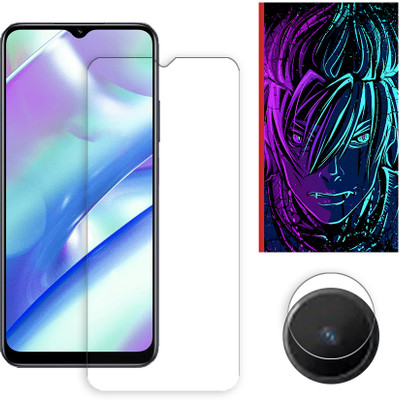 SOMTONE Edge To Edge Tempered Glass for Realme C30 4G Tempered Glass Screen Protector | Anti-Scratch | Edge to Edge Full Coverage | 9H Hardness (1 FRONT SCREEN GUARD + 1 CAMERA LENS PROTECTOR + 1 FREE BACK EMBOSSED SKIN002)(Pack of 1)