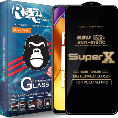 Roxel Edge To Edge Tempered Glass for POCO M3 PRO(Pack of 1)