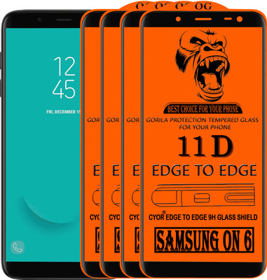 CYOR Edge To Edge Tempered Glass for Samsung Galaxy On6(Pack of 4)