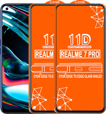 CYOR Edge To Edge Tempered Glass for REALME 7 PRO(Pack of 2)