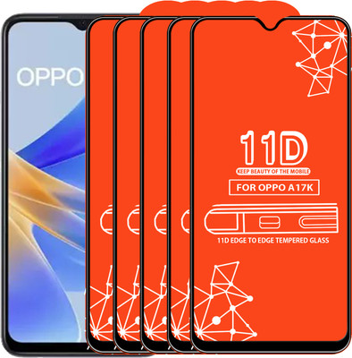Qyist Edge To Edge Tempered Glass for Oppo A17K(Pack of 5)