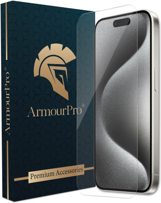ArmourPro Edge To Edge Tempered Glass for iPhone 15 Pro, Apple iPhone 15 Pro(Pack of 1)
