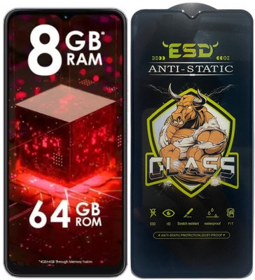 Blate Edge To Edge Tempered Glass for Itel A60s, ESD Tempered Glass, ESD Screen Protector, Anti Static, Screen Protector(Pack of 1)