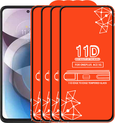 Qyist Edge To Edge Tempered Glass for Oneplus Ace 5G(Pack of 4)