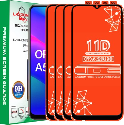 Laxdom Edge To Edge Tempered Glass for OPPO A9 2020(Pack of 4)