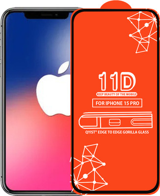 Qyist Edge To Edge Tempered Glass for Iphone 15 Pro(Pack of 1)
