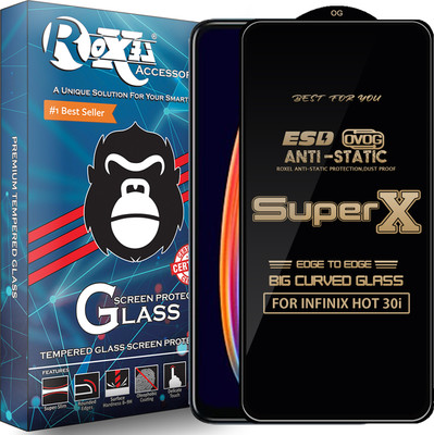 Roxel Edge To Edge Tempered Glass for INFINIX HOT 30i(Pack of 1)