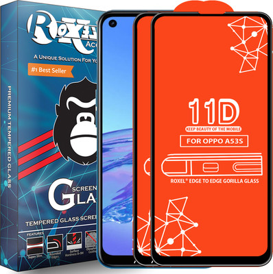 Roxel Edge To Edge Tempered Glass for Oppo A53S(Pack of 2)