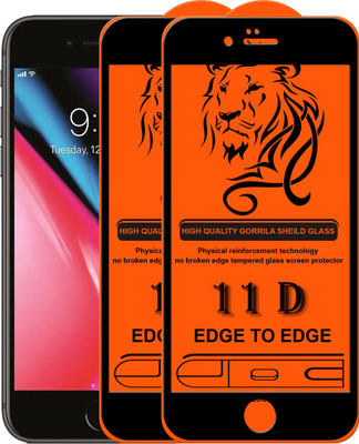 Forego Edge To Edge Tempered Glass for I Phone 6 Plus,I Phone 7 Plus,I Phone 8 Plus,(Pack of 2)