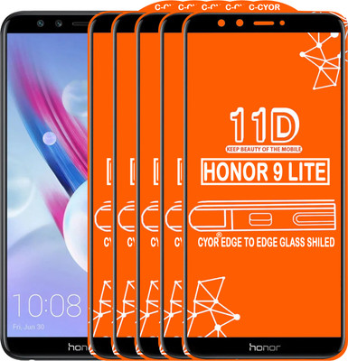CYOR Edge To Edge Tempered Glass for Honor 9 Lite(Pack of 5)