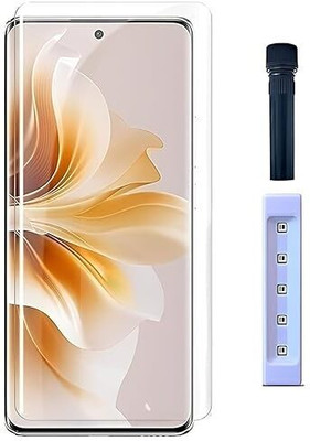 KadWaniya Edge To Edge Tempered Glass for Vivo V40E, Vivo V40 5G, Vivo V40 Pro 5G, Meibo Series 3D Curved (30 Seconds Quick Paste) High Quality UV Liquide Glue Glass with Easy Installation Kit-50-617(Pack of 1)