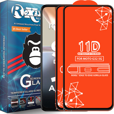 Roxel Edge To Edge Tempered Glass for Moto G32 5G(Pack of 2)