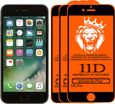 DeepzHub Edge To Edge Tempered Glass for Apple iPhone 6s Plus(Pack of 3)