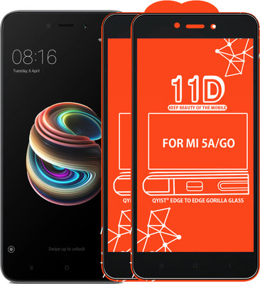 Qyist Edge To Edge Tempered Glass for FOR REDMI 5A, REDMI GO(Pack of 2)