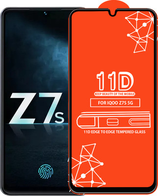 Roxel Edge To Edge Tempered Glass for Iqoo Z7S 5G(Pack of 1)