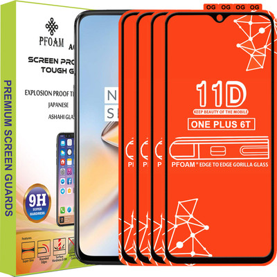 PFOAM Edge To Edge Tempered Glass for OnePlus 6T(Pack of 4)