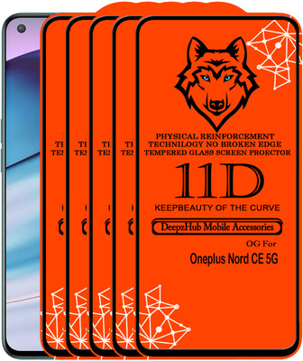 DeepzHub Edge To Edge Tempered Glass for OnePlus Nord CE 5G(Pack of 5)