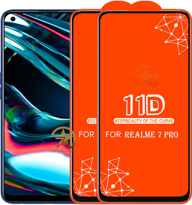 SEVEN7STAR Edge To Edge Tempered Glass for Realme 7 Pro(Pack of 2)