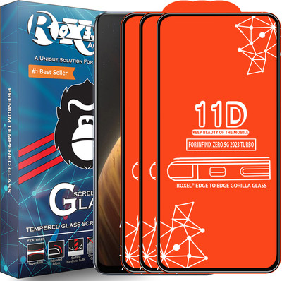 Roxel Edge To Edge Tempered Glass for Infinix Zero 5G 2023 Turbo(Pack of 3)