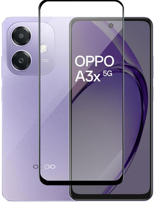 ASVALBUY Edge To Edge Tempered Glass for OPPO A3x 5G(Pack of 1)