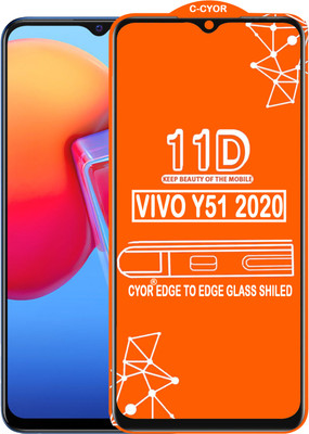 CYOR Edge To Edge Tempered Glass for VIVO Y51 2020(Pack of 1)