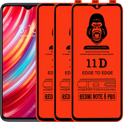 Rofix star Edge To Edge Tempered Glass for REDMI NOTE 8 PRO(Pack of 3)