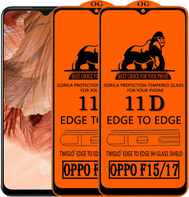 TWIGLO Edge To Edge Tempered Glass for OPPO F17(Pack of 2)