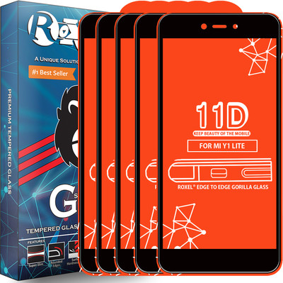 Roxel Edge To Edge Tempered Glass for Mi Redmi Y1 Lite(Pack of 5)