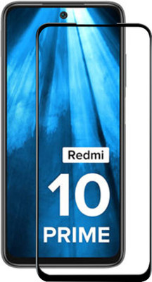 DMJHP Edge To Edge Tempered Glass for Redmi 10 Prime(Pack of 1)