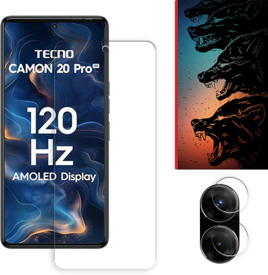 ARBAN Edge To Edge Tempered Glass for TECNO Camon 20s Pro 5G Tempered Screen Protector | Anti-Scratch | Edge to Edge Full Coverage | 9H Hardness ( 1 FRONT SCREEN GUARD + 1 CAMERA LENS PROTECTOR + 1 FREE BACK EMBOSSED SKIN061 )(Pack of 1)