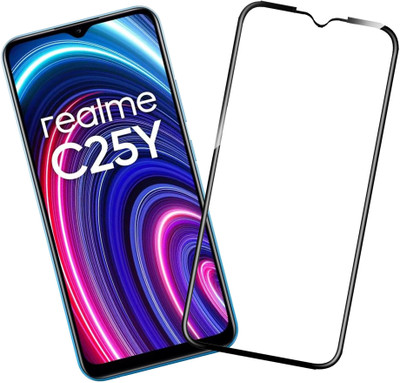 GLOBAL NOMAD Edge To Edge Tempered Glass for realme C25_Y(Pack of 1)