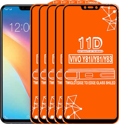 TWIGLO Edge To Edge Tempered Glass for VIVO Y81I(Pack of 5)