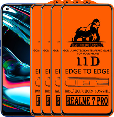 CYOR Edge To Edge Tempered Glass for REALME 7 PRO(Pack of 4)