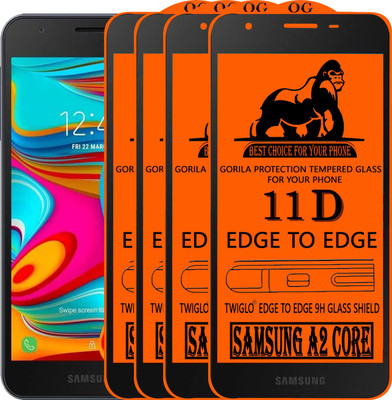 TWIGLO Edge To Edge Tempered Glass for SAMSUNG A2 CORE(Pack of 4)